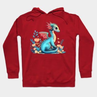 Turquoise dragon Hoodie